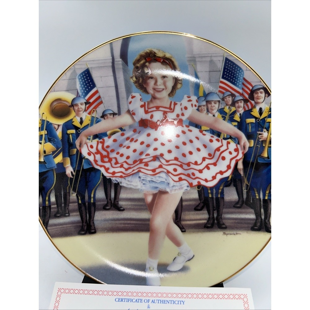 Vintage Shirley Temple "Stand Up and Cheer" Collectible Plate 1991 Danbury Mint - Picture 2 of 5